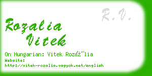 rozalia vitek business card